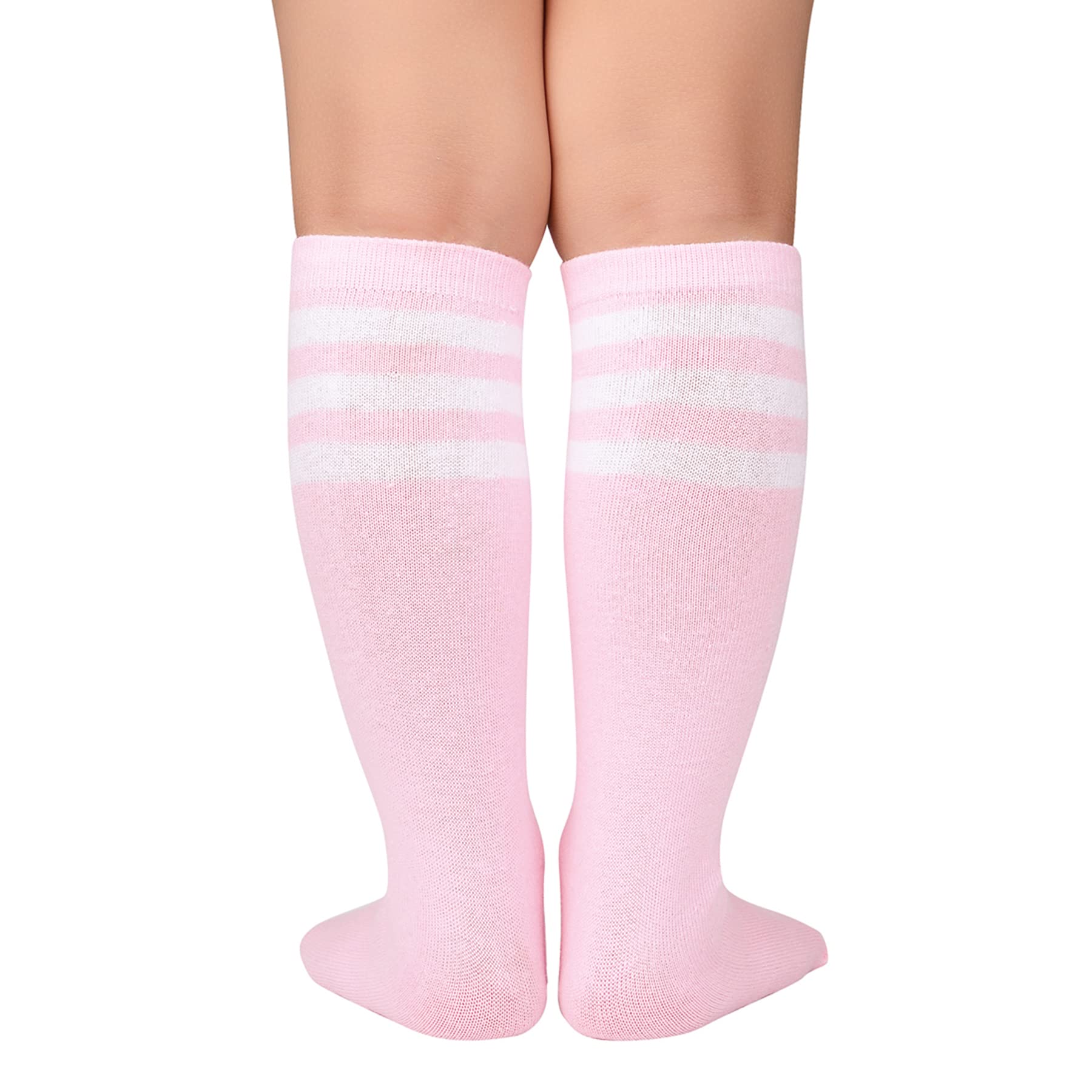 Zando Kids Soccer Socks - Knee High Cotton Athletic Socks for Boys & Girls - Breathable Youth Baseball Socks - Perfect for Soccer, Baseball & Sports Activities