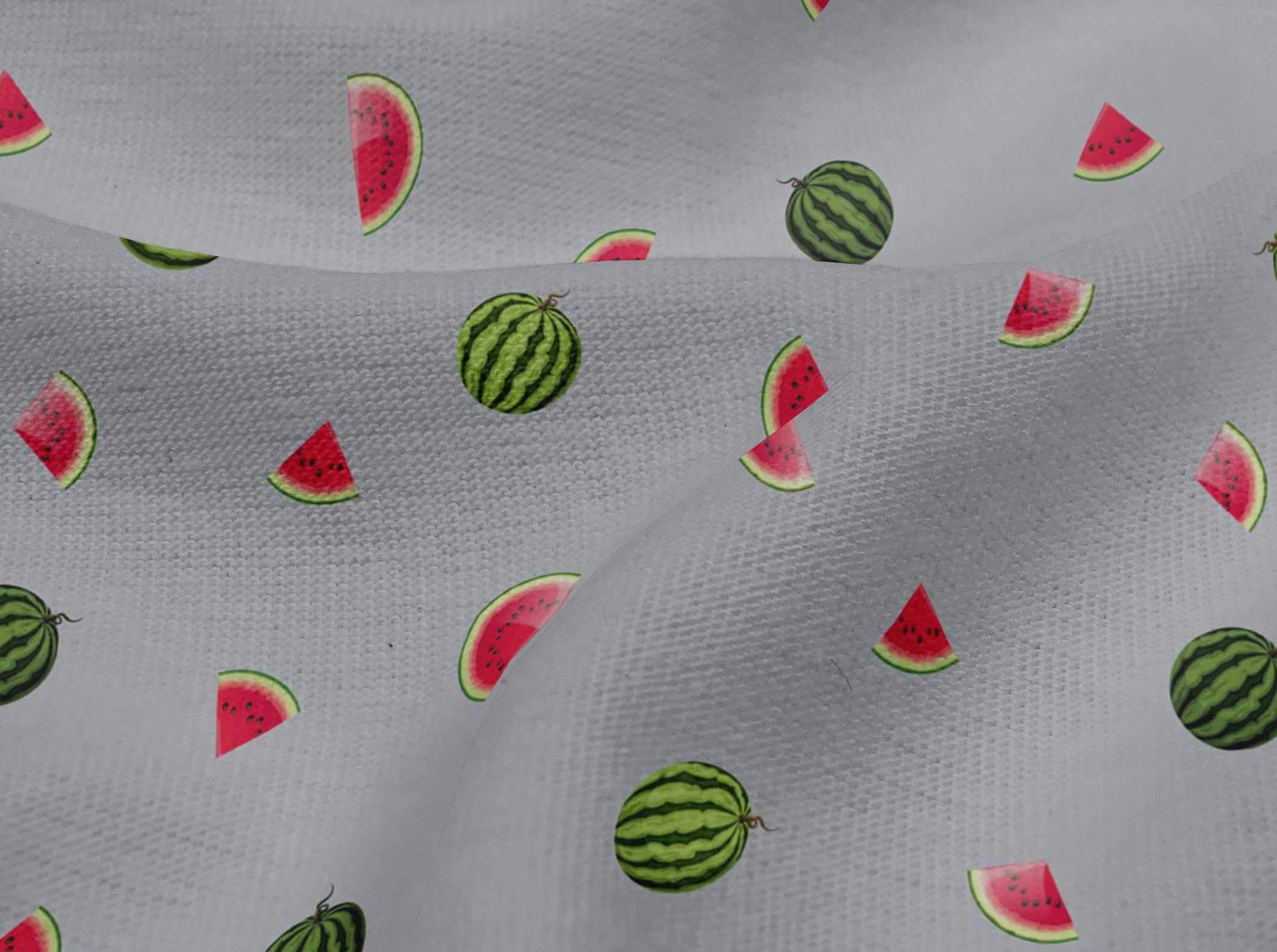 oneOone Viscose Jersey Fabric - Watermelon Fruit Print Decor Fabric - 60 Inch Wide - Soft & Breathable Material for DIY Clothing, Dresses, Home Decor & Craft Projects