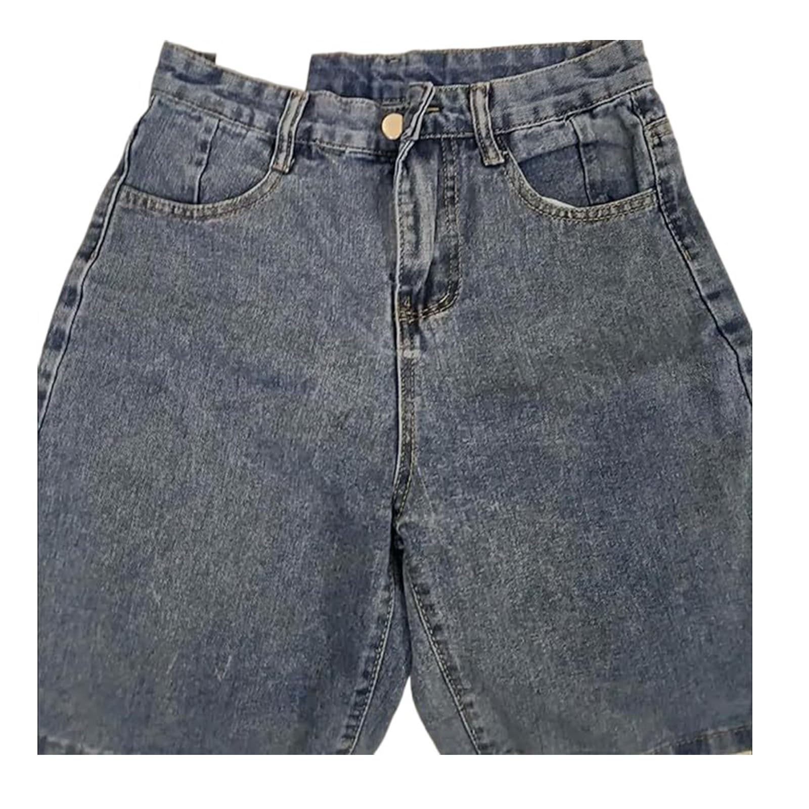 UPikit Y2K Summer Vintage Denim Shorts for Women - High Waist, Knee Length, Wide Leg Baggy Cargo Short Pants | Harajuku Streetwear Fashion | Perfect for Casual Outfits, Music Festivals & Retro Style