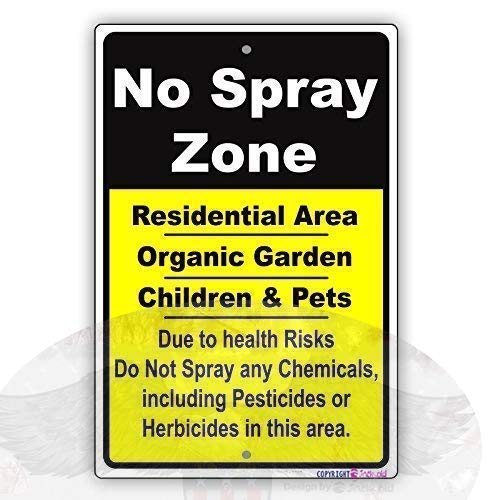 No Spray Zone Metal Wall Sign - 12