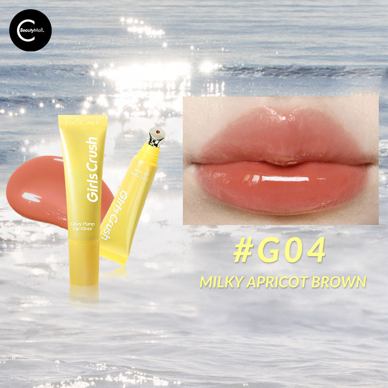 Girls Crush Sunkissed Glow Hydro Wave Cooling Lip Gloss - Hydrating & Shiny Lip Makeup for Daily Wear, Parties & Summer Vibes
