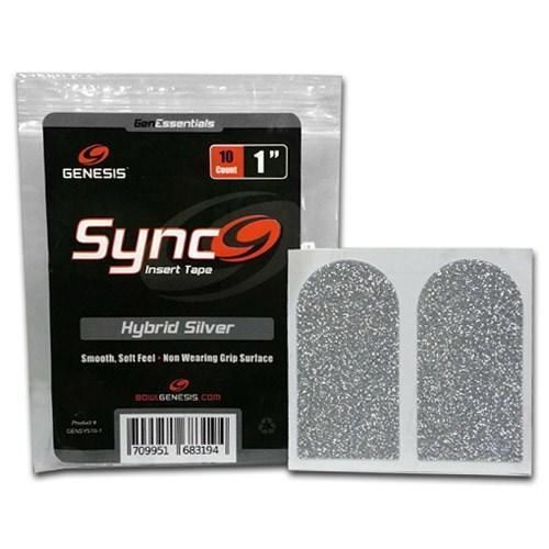 Genesis Sync Silver 1 Insert Bowling Tape - 10 Count Pack - Perfect for Grip Enhancement & Finger Protection in Bowling Games
