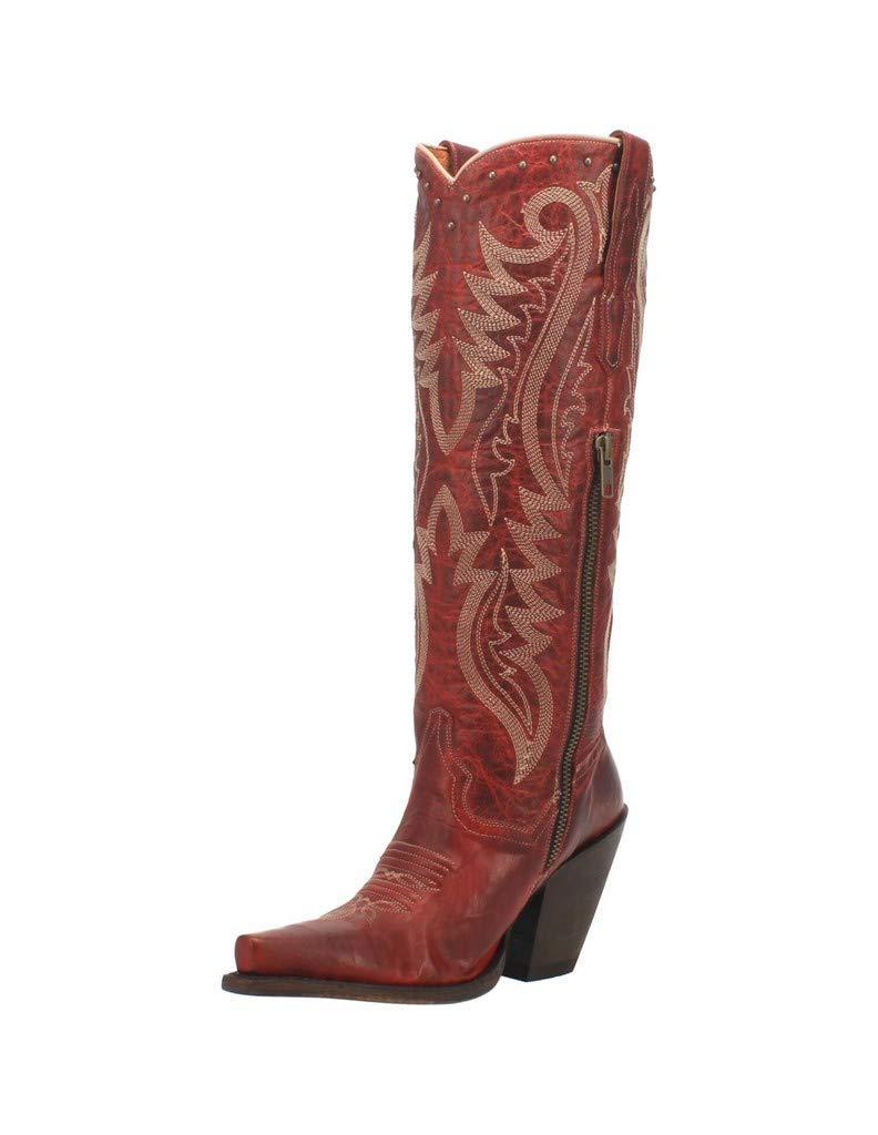 Dan Post Women's Marika Studded Snip Toe Knee High Dress Boots - 1-2