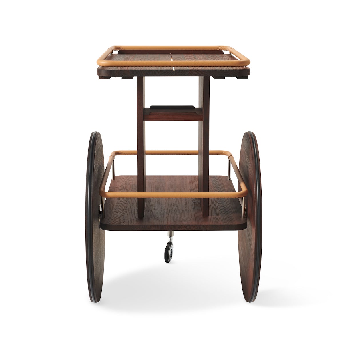 Robbe Berking Premium Bar Cart - Elegant Mobile Serving Cart for Home & Outdoor Entertaining | Perfect for Cocktails, Wine, and Beverage Service