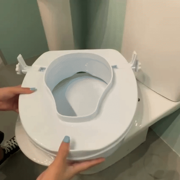 Raised Toilet Seat for Elderly & Disabled - Adjustable Height, Non-Slip Bathroom Safety Seat - Ideal for Seniors, Post-Surgery & Mobility Assistance at Home