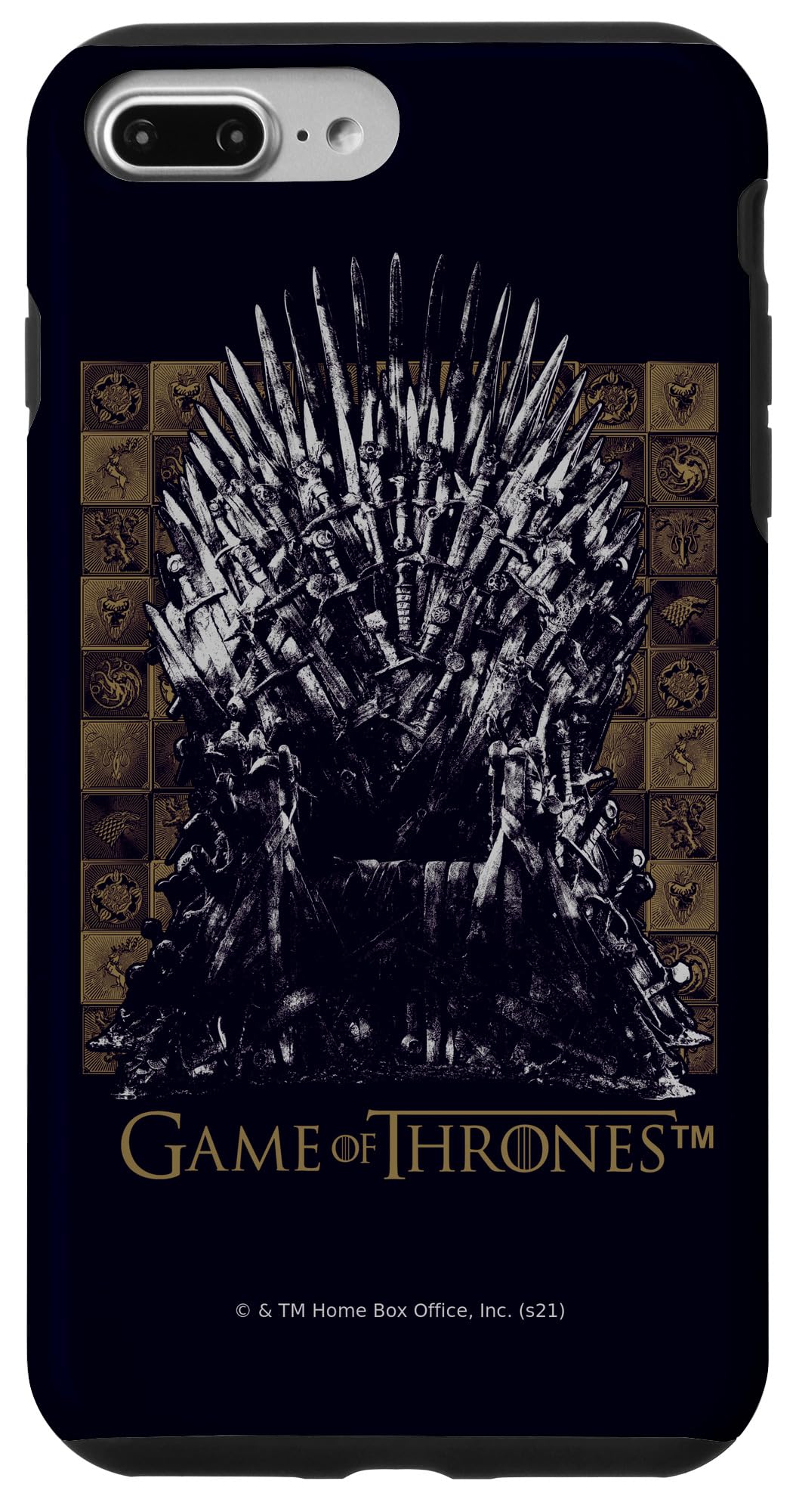 Premium Game of Thrones Iron Throne Case for iPhone 7 Plus/8 Plus - Protective Phone Cover with Unique Design - Perfect for Fans, Collectors & Fantasy Lovers