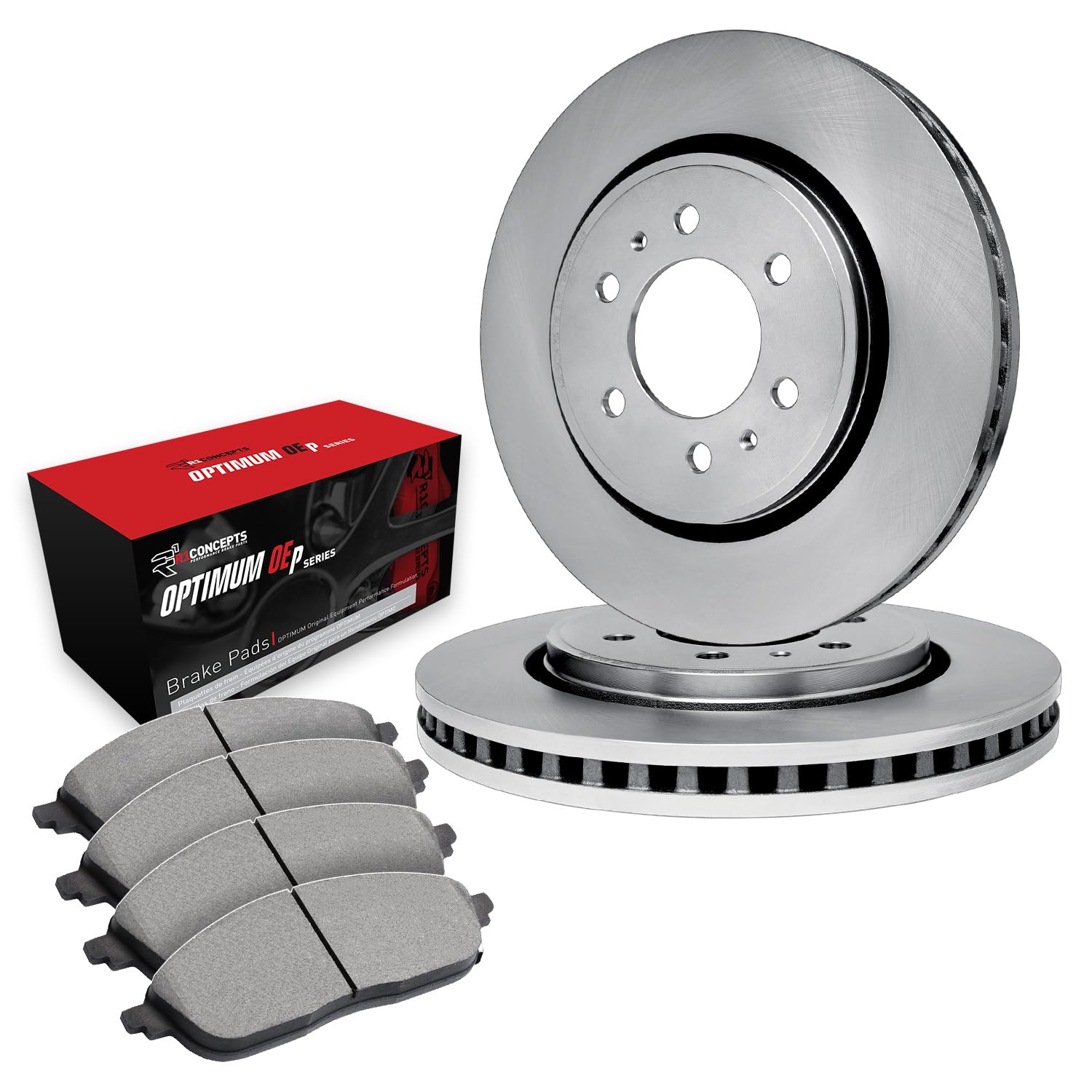 R1 Concepts Front Brake Pads and Rotors Kit - Semi-Metallic Braking System for 1985 Nissan 720, 1986-1994 Nissan D21, 1995-1997 Nissan Pickup | Perfect for Daily Commuting, Off-Roading & Heavy-Duty Towing
