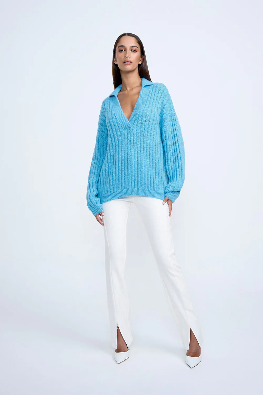 Stylish Blue Cosmic Knit Sweater for Women | Soft & Comfortable Winter Pullover | Perfect for Casual Outfits & Cozy Evenings