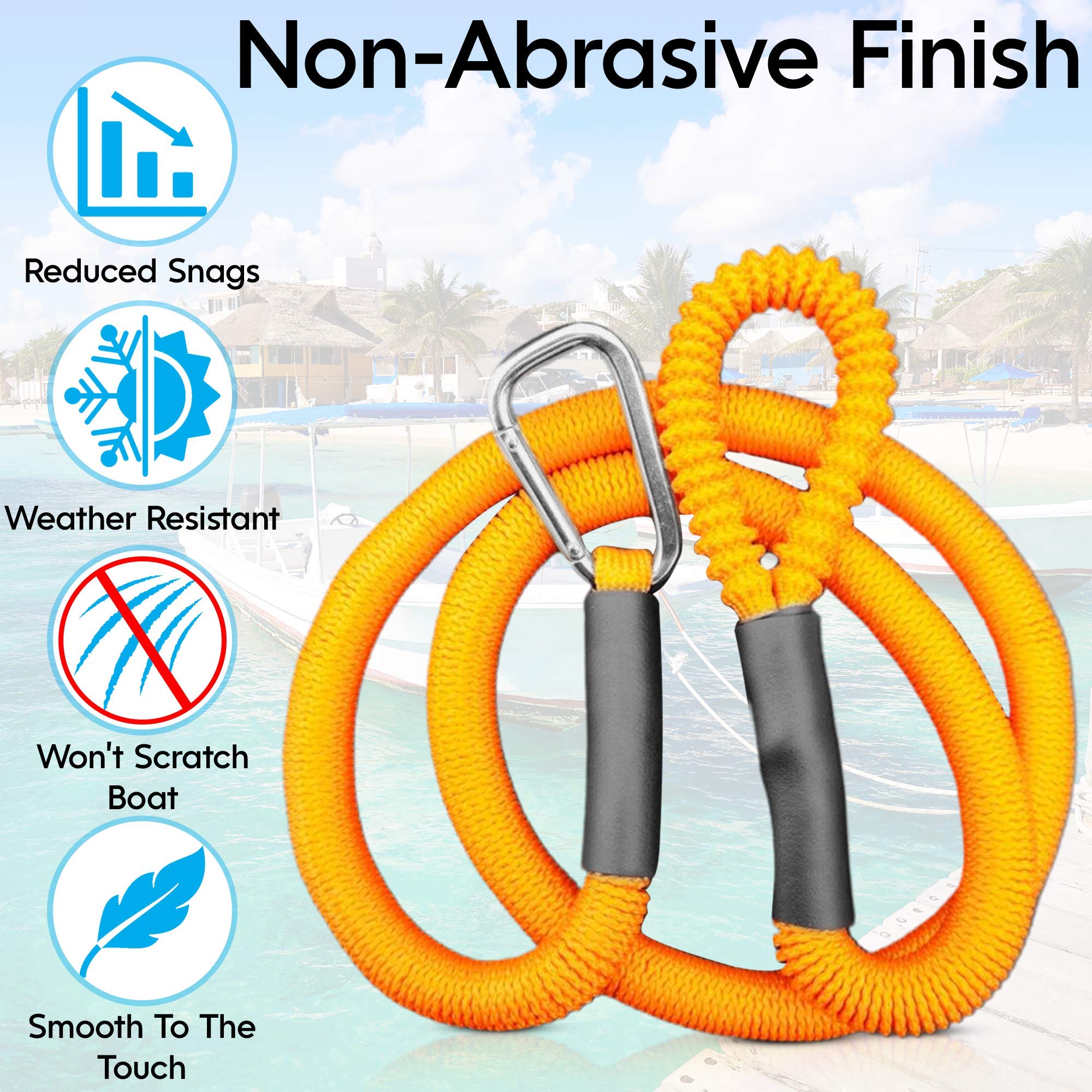 Premium Marine Dock Line & Boat Anchor Rope - Heavy Duty Nylon Boat Accessories for Docking, Mooring & Anchoring (4-24ft) - Ideal for Sailboats, Yachts & Fishing Boats