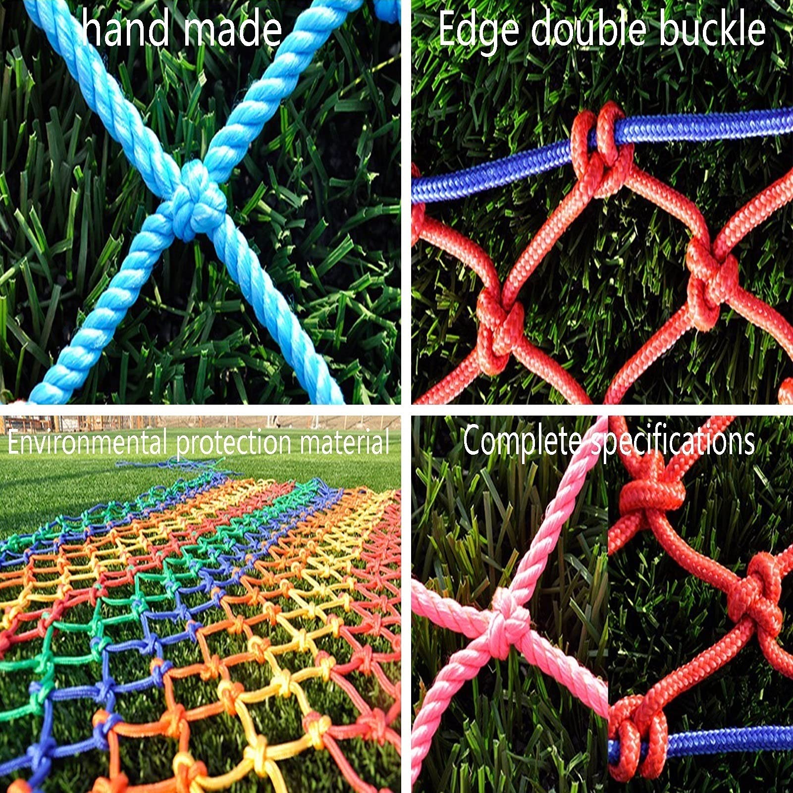 Nylon Rope Safety Net for Stairs, Balcony, and Playground - 8mm Rope, 1x10m (3x33ft) - Childproof Anti-Falling Mesh for Home, Kindergarten & Outdoor Decor - Perfect for Baby Gates, Treehouse Safety, and Pet Protection