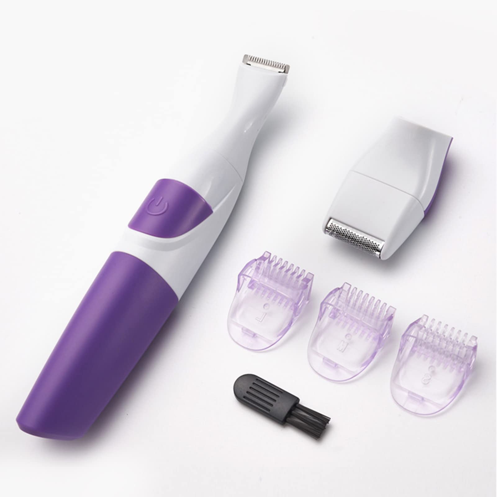 2-in-1 Electric Bikini Trimmer & Body Shaver for Women - Waterproof Lady Clipper for Underarm, Leg, Arm & Face Hair Removal - Purple Bikini Shaver | Perfect for Travel, Gym & Sensitive Skin Care