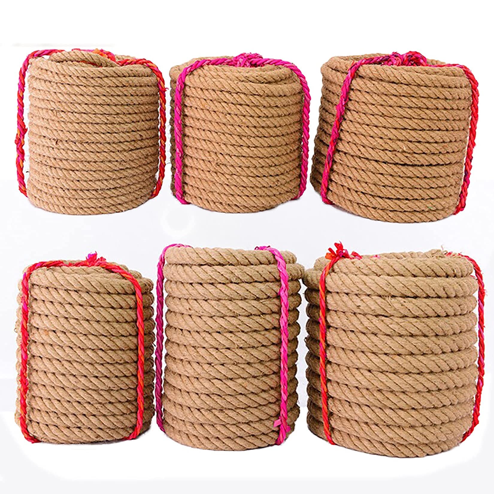 XBSXP Natural Jute Rope - High Strength Braided Hemp Twine for Gardening, Bundling, Crafts & Home Decor | Durable & Lightweight Synthetic Rope for DIY Projects, Gift Wrapping & Outdoor Use