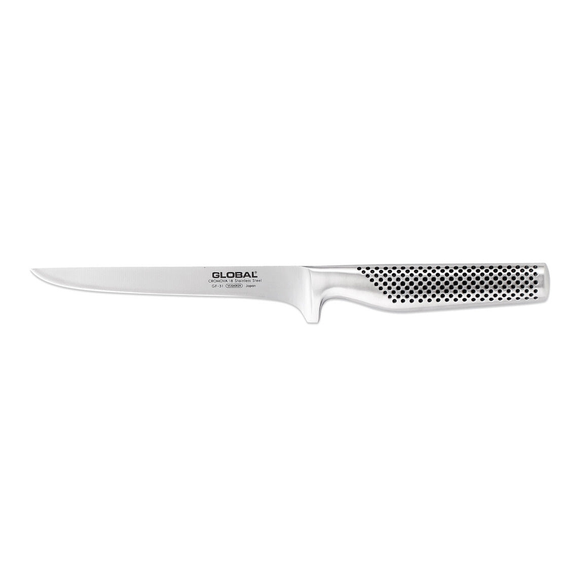 Premium Global GF-31 Forged Heavyweight Boning Knife - 6.25 Inch High-Carbon Stainless Steel Blade - Professional Butcher Knife for Meat Trimming, Poultry & Fish - Ideal for Chefs, Home Cooks & BBQ Enthusiasts