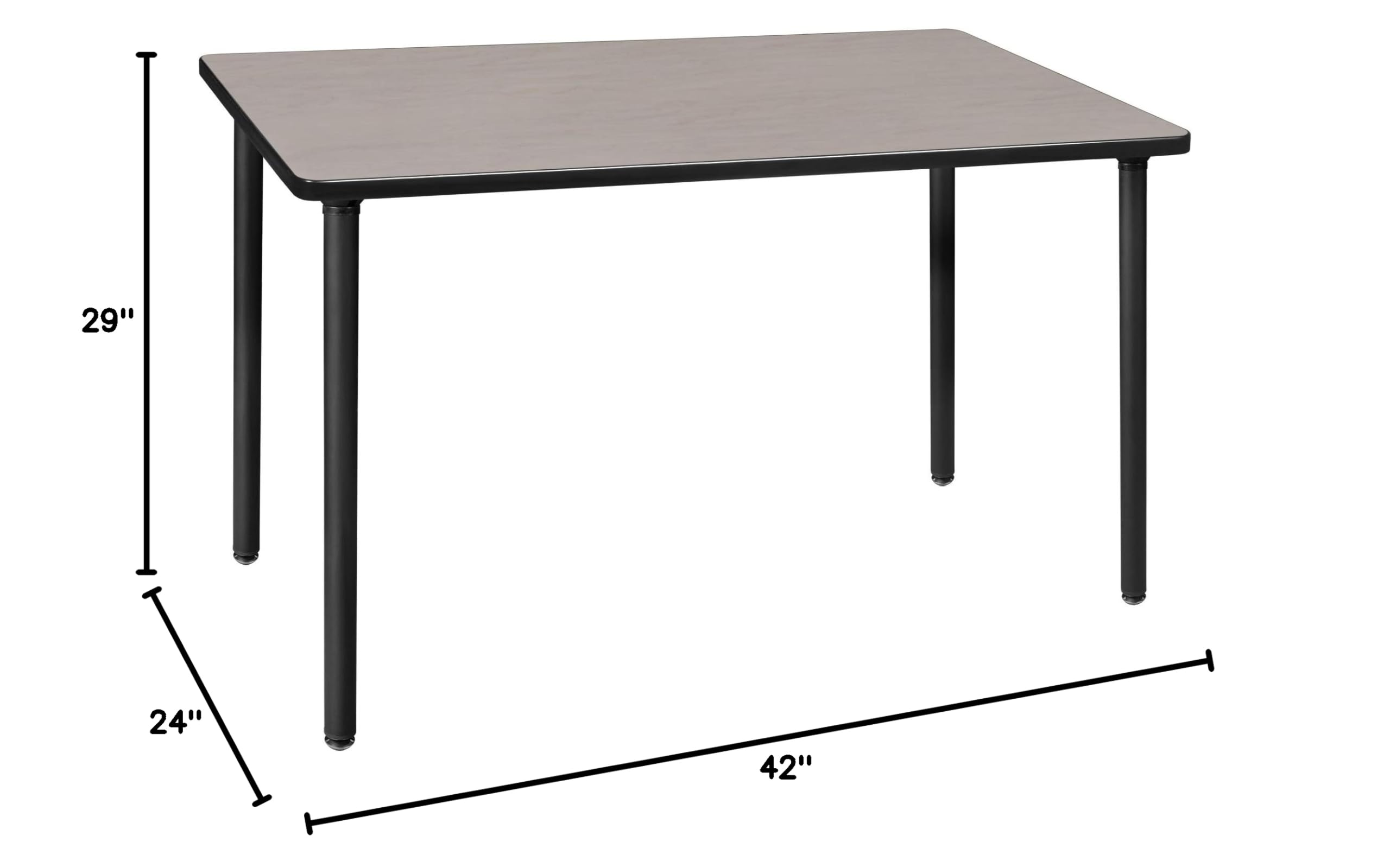 Regency Kee Folding Training Tables - Medium Size Maple & Black Conference Tables for Office, Classroom, or Event Use - Portable & Durable Folding Table