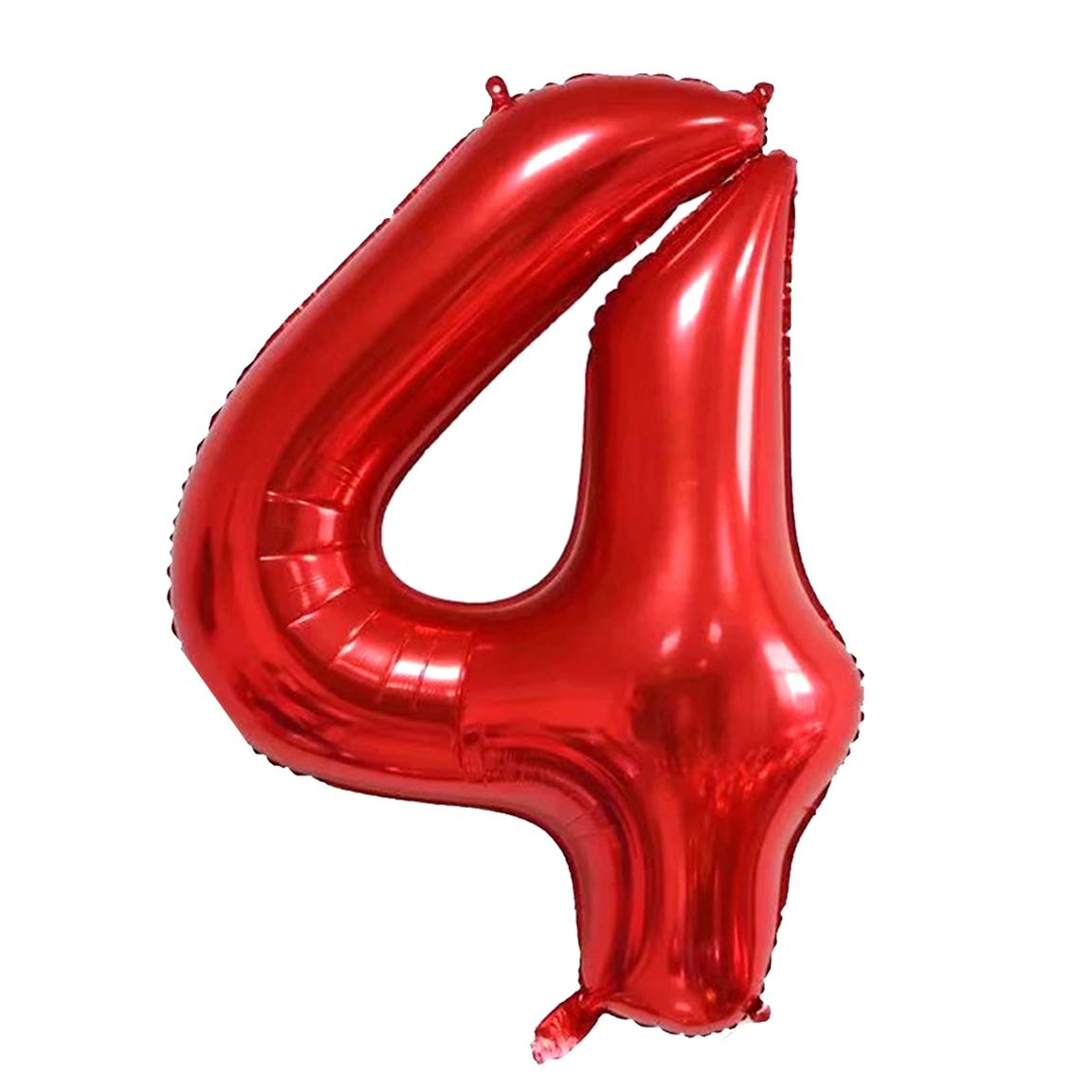 40 Inch Red Jumbo Digital 4 Foil Mylar Balloons - Giant Number Balloons for Birthday Parties, Weddings, Bridal Showers, Anniversaries & Photo Shoots - Perfect for Event Decorations, Backdrops and Celebration Displays