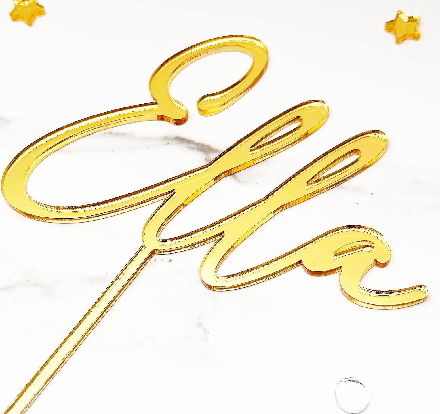 Custom Acrylic Cake Topper with Name - Personalized Birthday Cake Decoration for 4