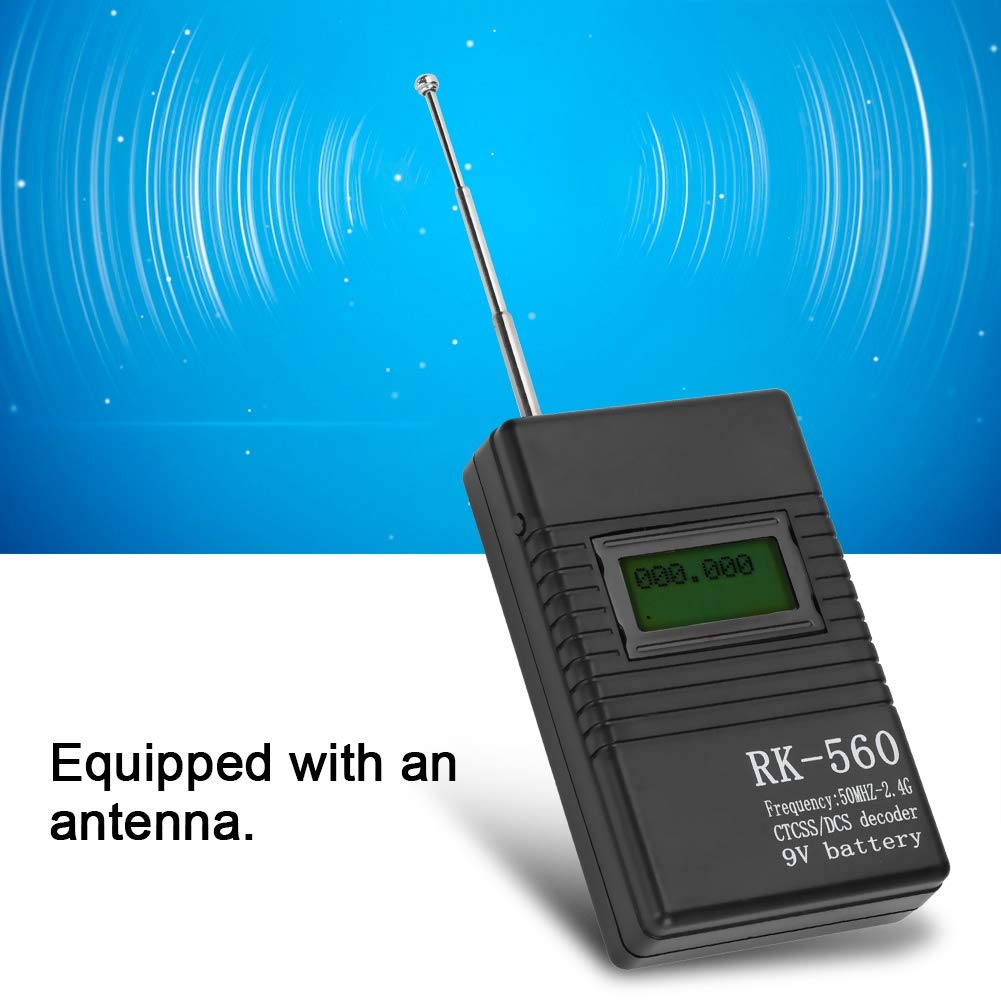 Richer-R RK560 Portable Frequency Counter Meter 50MHz-2.4GHz - Handheld Radio Frequency Tester for Two-Way Radios, Baofeng Walkie Talkies - Ideal for Ham Radio, CB Radio, and Wireless Communication Testing