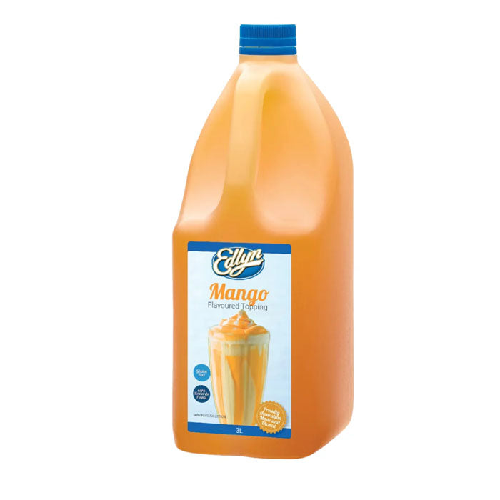 Edlyn Flavored Topping Syrup 3L (101.4 oz) - Premium Dessert Sauce for Ice Cream, Coffee, Milkshakes & Baking - Vanilla, Chocolate & Caramel Options