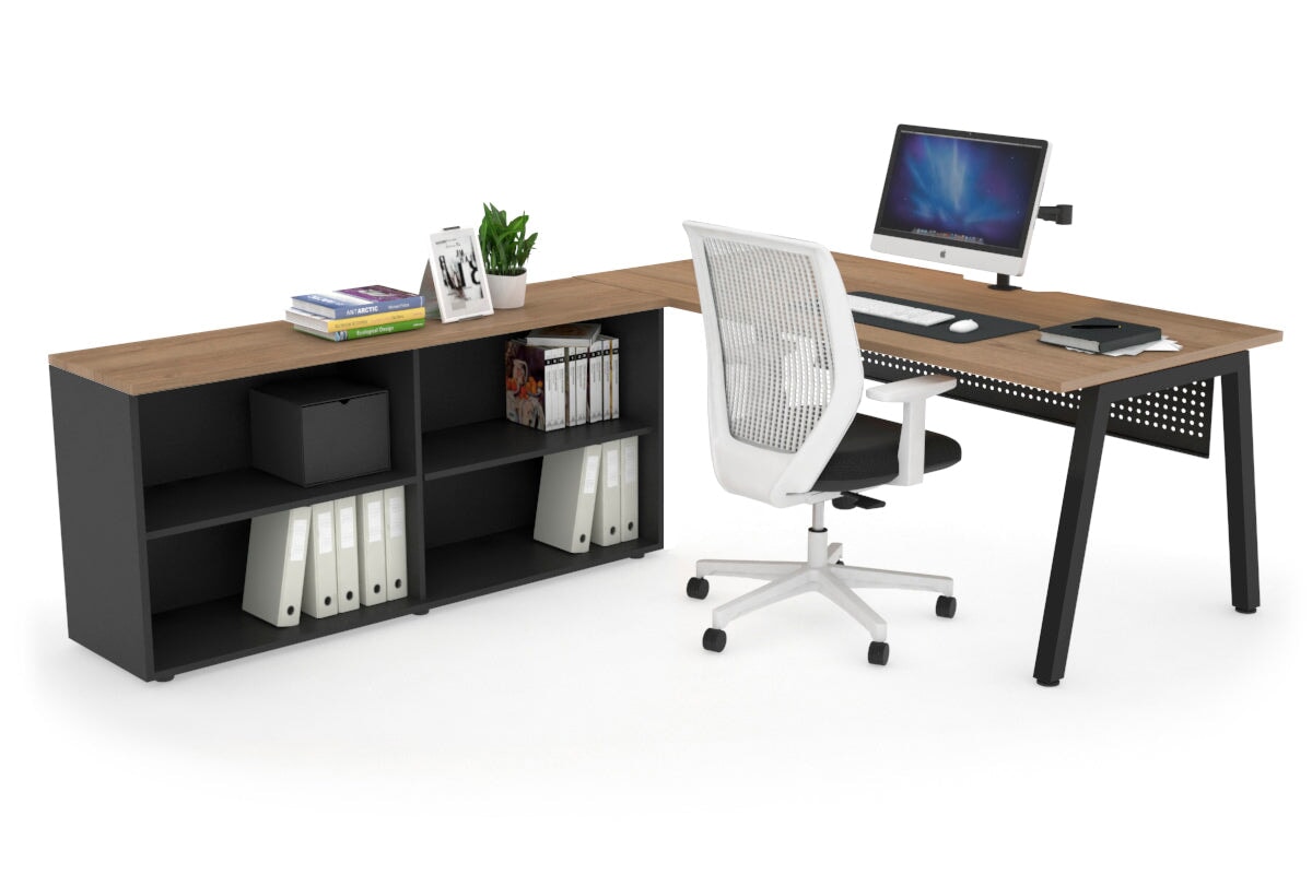 Quadro A Executive Office Chair - Black Frame with Cable Scallop [1800L x 800W] - Perfect for Home Office, Conference Rooms & Executive Suites