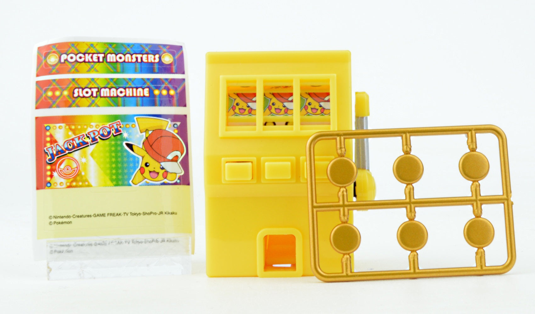 Takara Tomy Pokemon I Choose You The Movie Pikachu Mini Slot Machine Toy - Fun Collectible Gift for Pokemon Fans & Movie Lovers - Perfect for Game Nights, Birthday Parties & Anime Collections