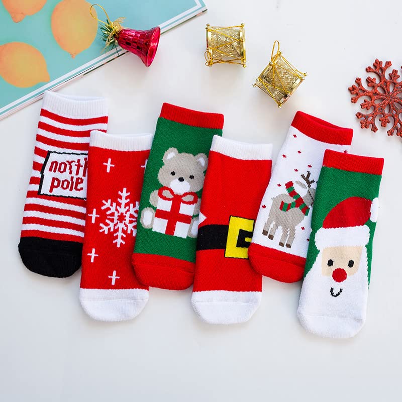 Little English Christmas Socks for Babies & Toddlers (1-3 Years) - Soft 95% Cotton Unisex Holiday Socks - Keeps Feet Warm & Cozy - Perfect for Holiday Outfits, Christmas Photos & Winter Comfort