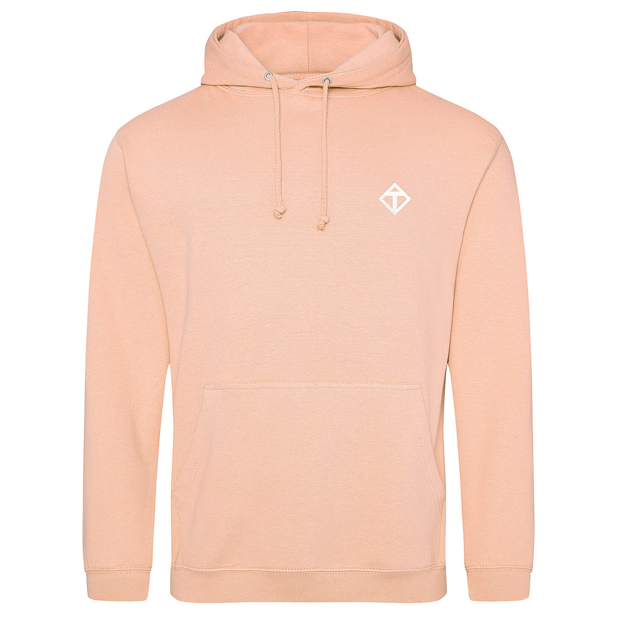 Peach Diamond Hoodie - Soft & Stylish Women's Pullover Sweatshirt for Casual Wear, Gym & Outdoor Activities