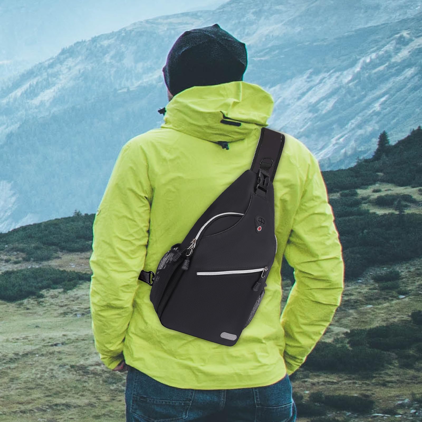 MOSISO Sling Backpack - Lightweight Crossbody Shoulder Bag for Travel, Hiking, Work & School | Water-Resistant Multipurpose Daypack for Men & Women | Perfect for Commuting, Outdoor Adventures & Daily Use