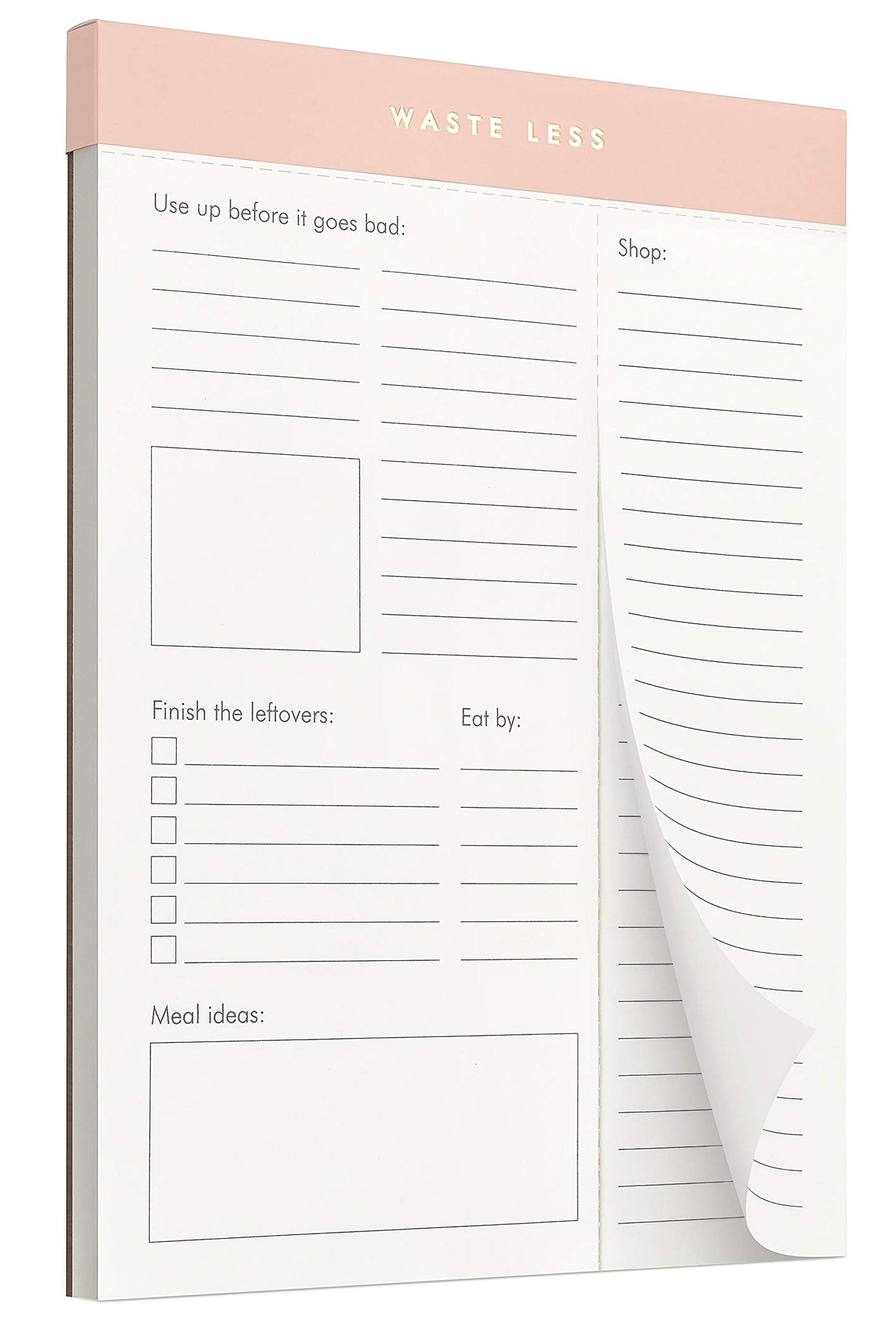 Eco-Friendly Magnetic Meal Planner & Grocery List Pad - 52 Tear-Off Pages (8x6 Inches) | Reduce Food Waste & Track Perishables | Perfect for Kitchen Organization & Smart Shopping