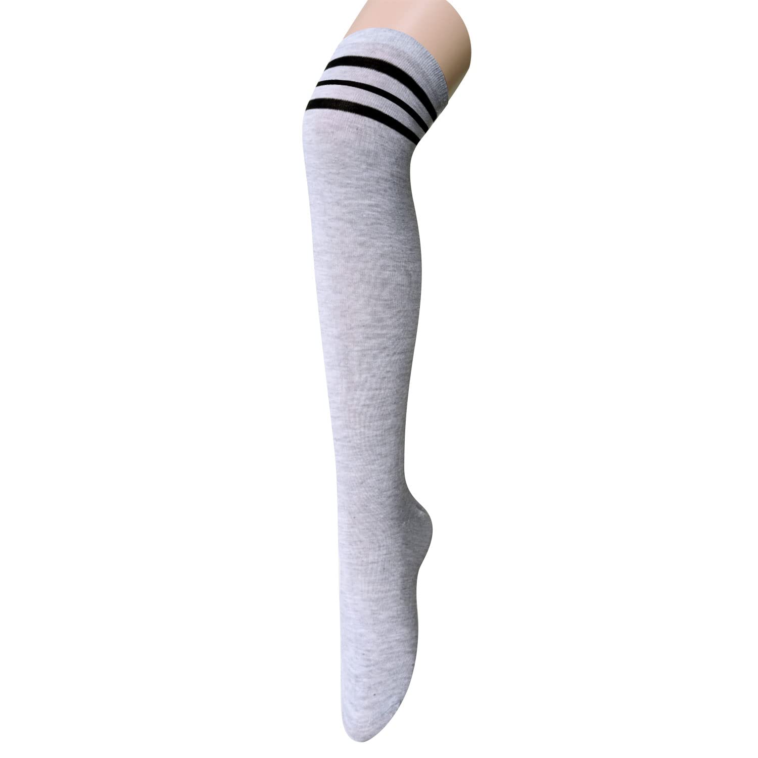 ZMART Women's Thigh High Socks - Knee High Striped Stockings for Women, Soft Over The Knee Tights for Fall & Winter, Perfect for Boots, Outfits & Cosplay