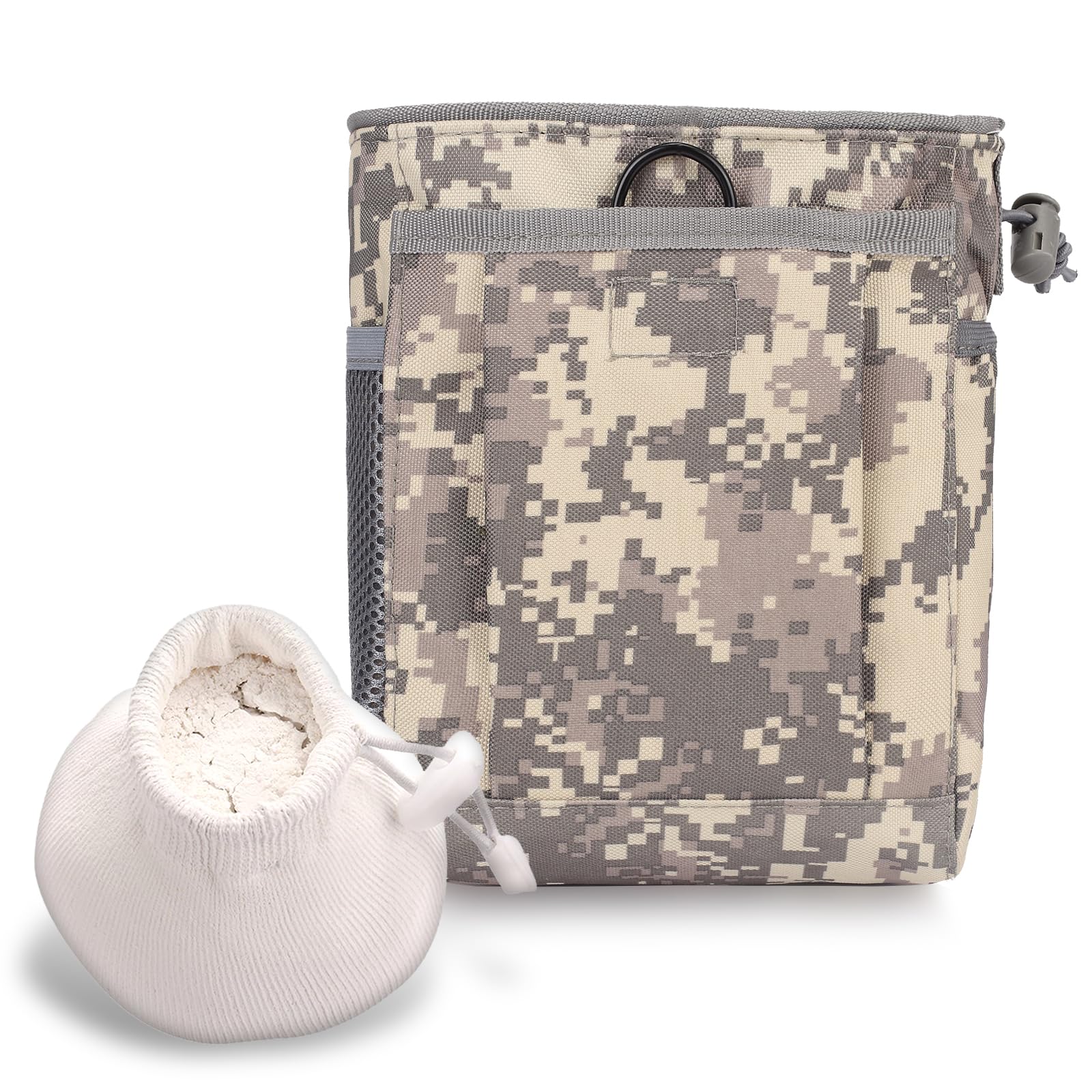 Compact Climbing Chalk Bag with Chalk Ball - Tactical Molle Pouch Waist Bag for Rock Climbing, Bouldering, Gym & Weightlifting | Durable Chalk Holder for Outdoor Sports, Training & Fitness Gifts