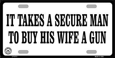 Secure Man Metal License Plate - Durable & Stylish Car Accessory for Trucks, SUVs, and Motorcycles | Perfect for Road Trips & Off-Road Adventures