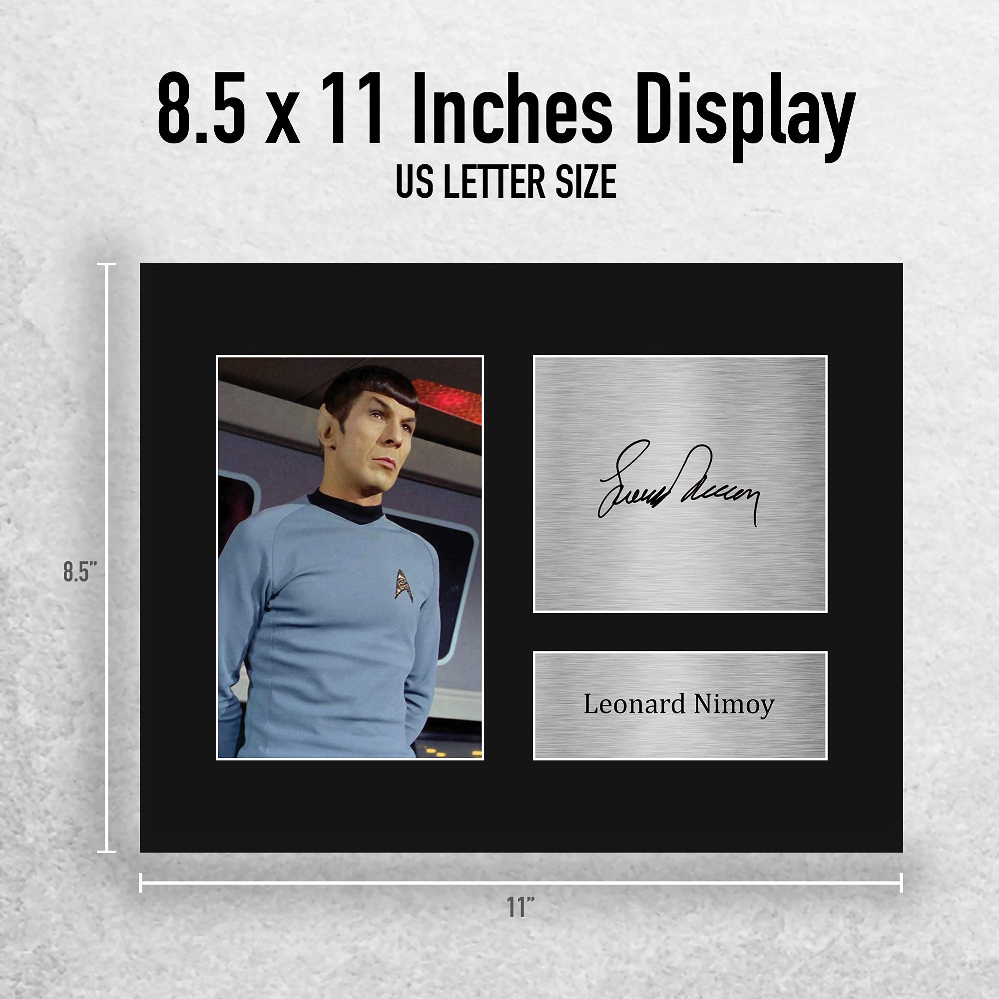 Leonard Nimoy Star Trek Autographed Photo - Signed Collectible Memorabilia for TV Show Fans - US Letter Size - Perfect for Home Decor, Office Display & Trekkie Gifts