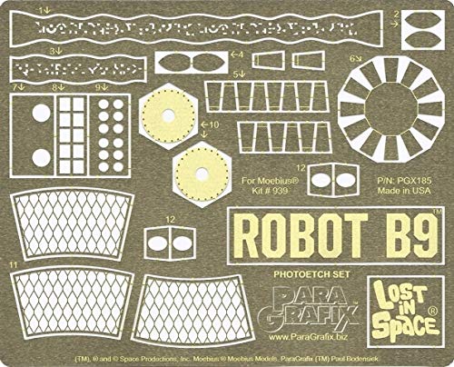 1/6 Scale Lost in Space B9 Robot Photoetch Set - PGX185 - High Detail Model Kit for Collectors & Sci-Fi Fans - Perfect for Display, Gifts & DIY Projects