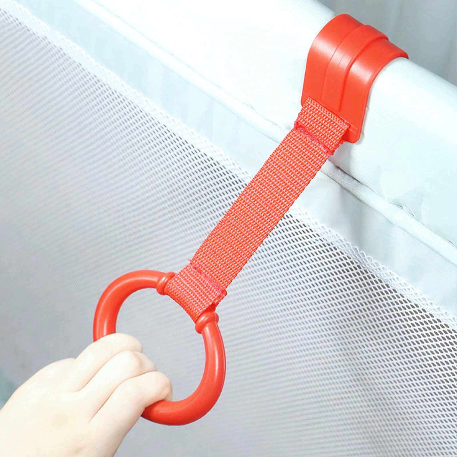 12-Piece Baby Crib Pull Rings Set - 4 Color Safe Stand Up Rings for Infants & Toddlers - Walking Assistant & Crib Safety Accessories - Perfect for Nursery, Daycare & Early Childhood Development