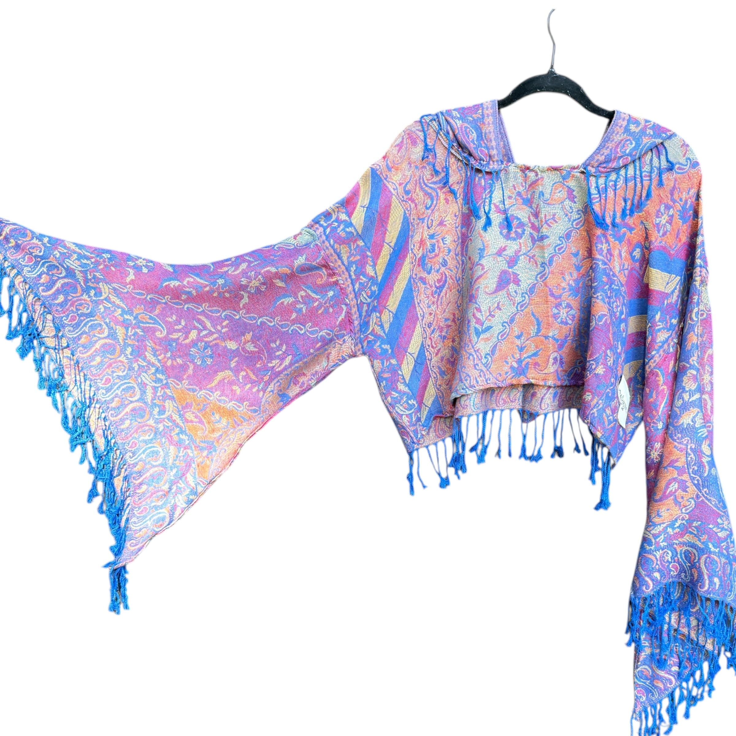 Butterfly Bell Pash Top - Blue Gumball Color Women's Fashion Blouse | Perfect for Casual Wear, Date Nights & Summer Outfits