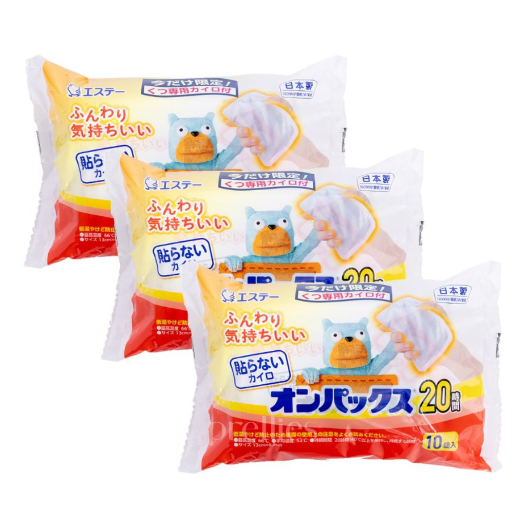 Japan S.T. Corporation Classic Hand Warmer - 20 Hours Long Lasting Warmth (30 Pack - 10pcs x3) for Outdoor Activities, Camping & Winter Sports