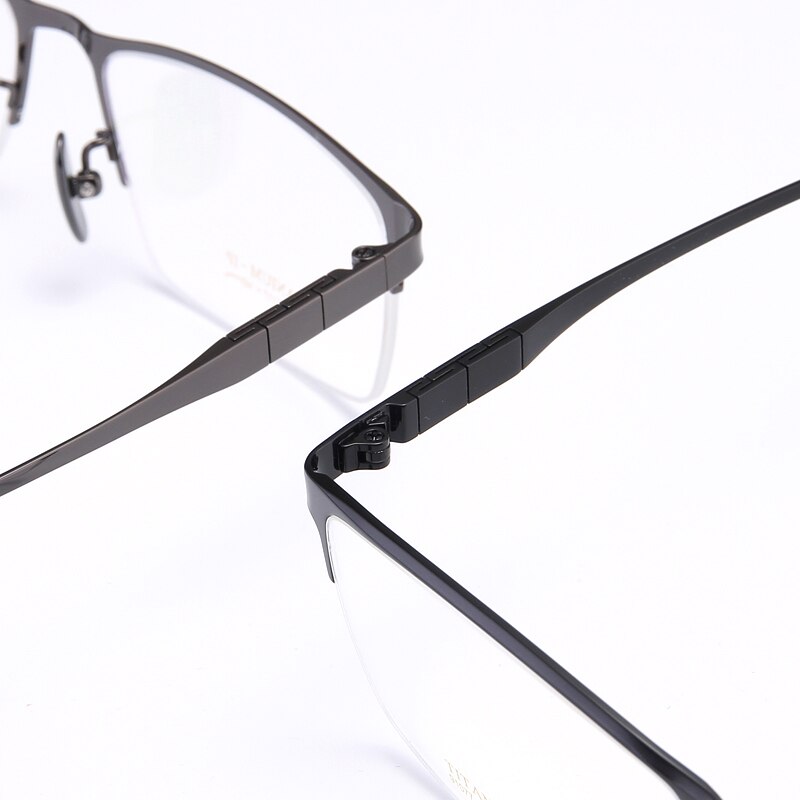 Bclear Men's Full Rim Square Titanium Eyeglasses Frame My91077 - Lightweight Durable Glasses for Work, Reading & Everyday Use