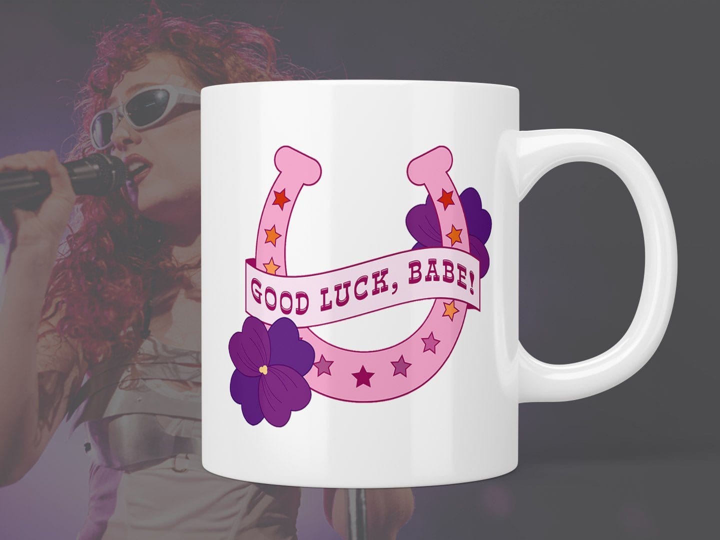 Chappell Roan Good Luck Babe! Coffee Mug - 11oz Ceramic Travel Mug with Lid, Funny Inspirational Gift for Friends, Office Desk & Morning Coffee Routine