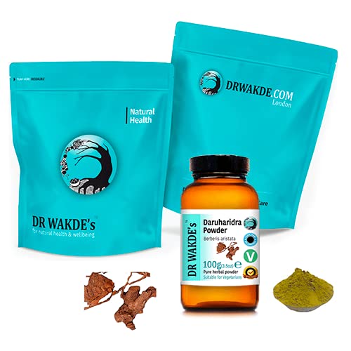DR WAKDE'S Daruharidra Powder (Berberis aristata) - 500g (1.1lb) | 100% Pure Raw Dried Ayurvedic Herb Powder | Vegan Premium Grade Fine Powder | No Additives or Preservatives | Perfect for Herbal Tea, Skincare & Natural Remedies