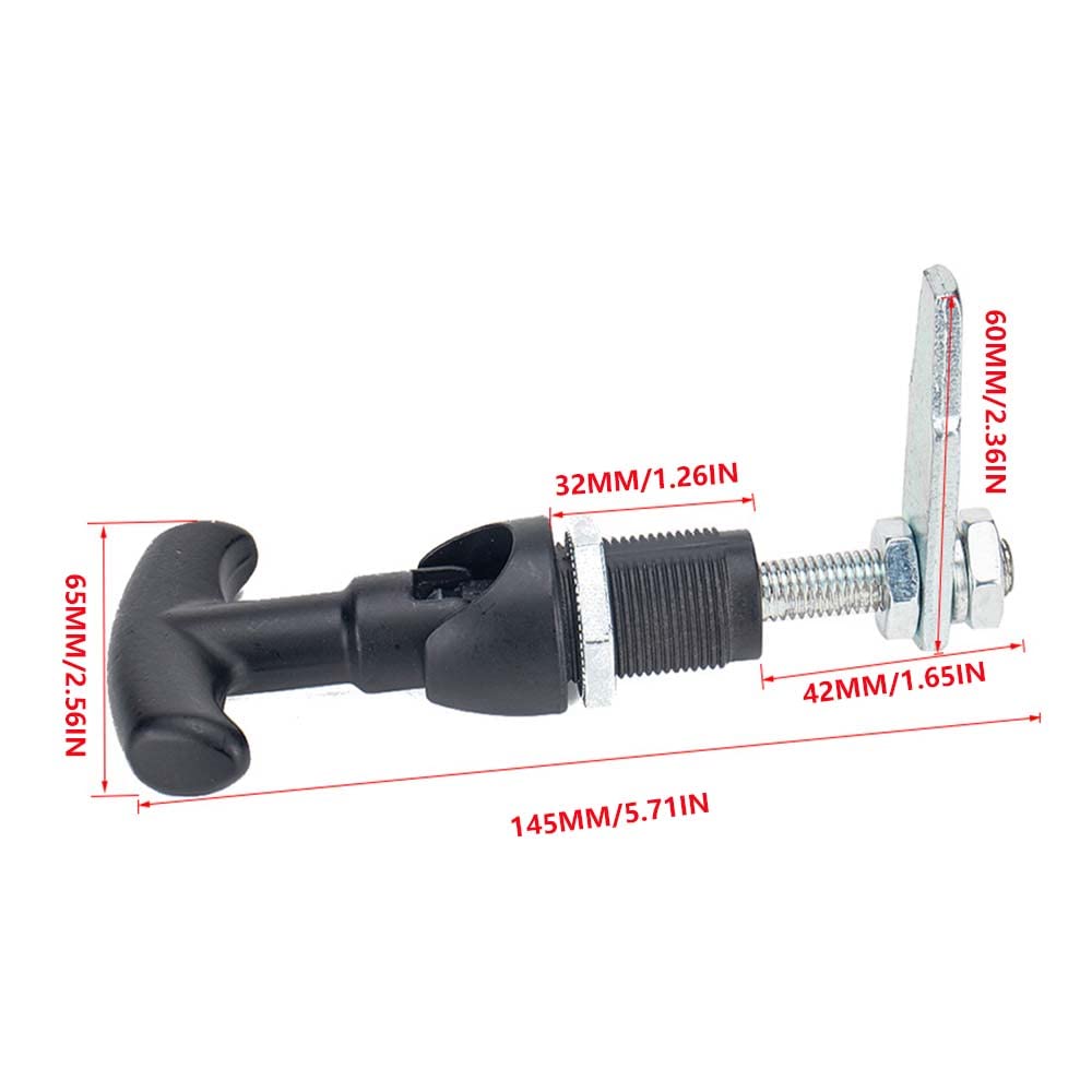 Heavy Duty T-Handle Garage Door Lock Latch - Secure RV Camper Locking Mechanism for Trailers & Storage Units | Outdoor Security & Home Protection