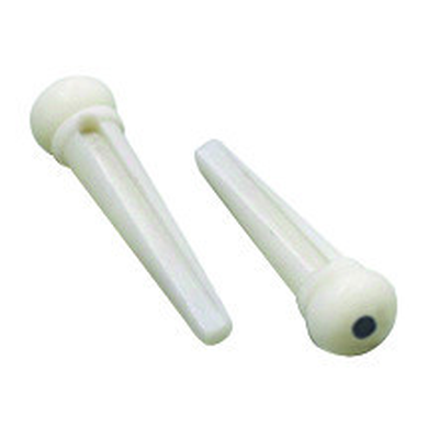 Dr Parts Bridge Pin Set - 6 Plastic White Pins with Black Dots for Acoustic Guitar Repair & Maintenance | Perfect for DIY Guitar Setup, String Replacement & Instrument Care