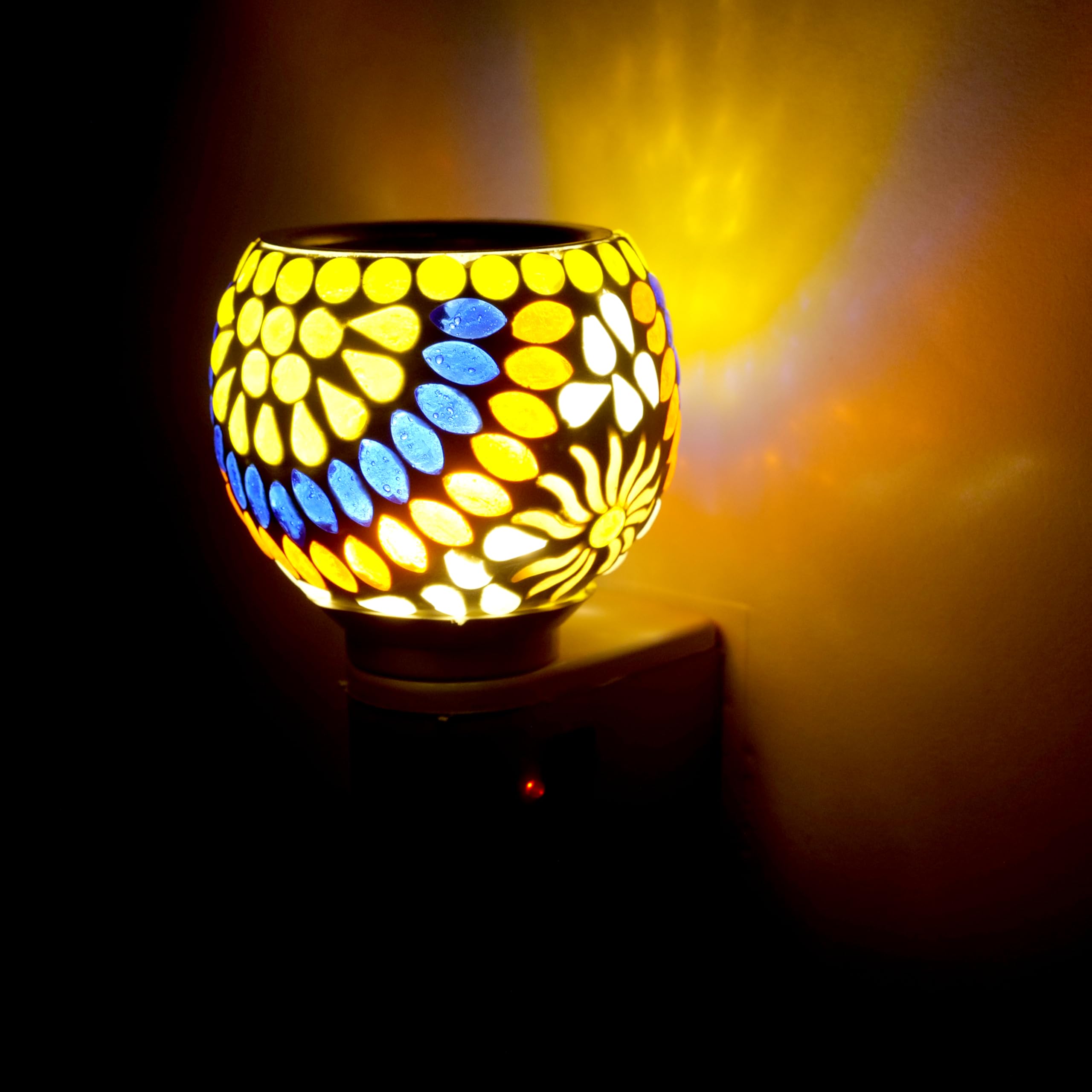 Premium Ceramic Aroma Diffuser & Night Light - Essential Oil Warmer with On/Off Switch, Multi-Functional Camphor Burner for Home, Office, Yoga & Spa Relaxation