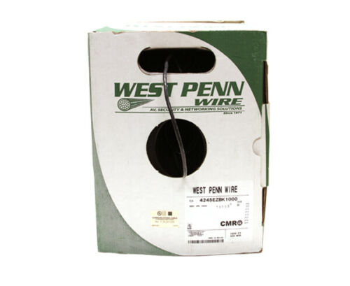 CAT5 Ethernet Cable 24AWG Solid Copper UL Listed CMR (Black) 1000FT - High-Speed Internet & Network Connection for Home, Office & Data Centers