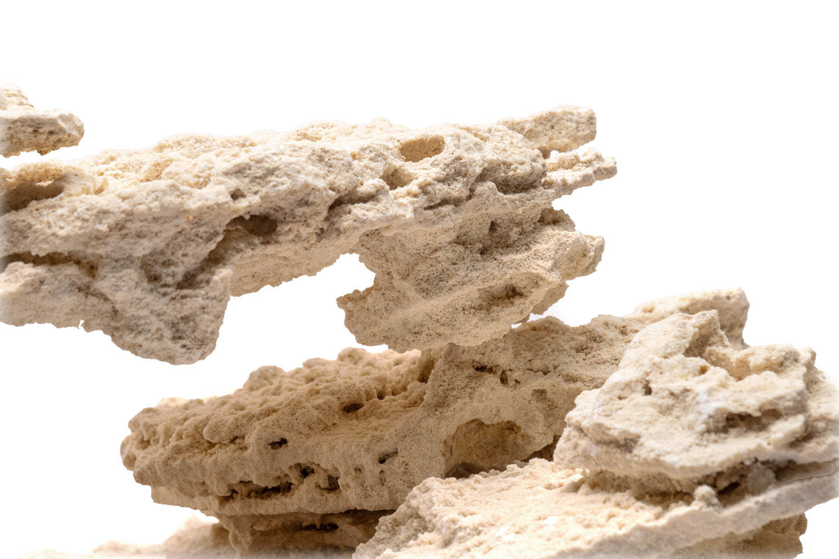 Premium MarcoRocks Shelf Rock for Aquascaping - Natural Decorative Stone for Saltwater & Freshwater Aquariums, Fish Tanks & Reef Tanks - Perfect for Coral Placement & Aquatic Habitat Design