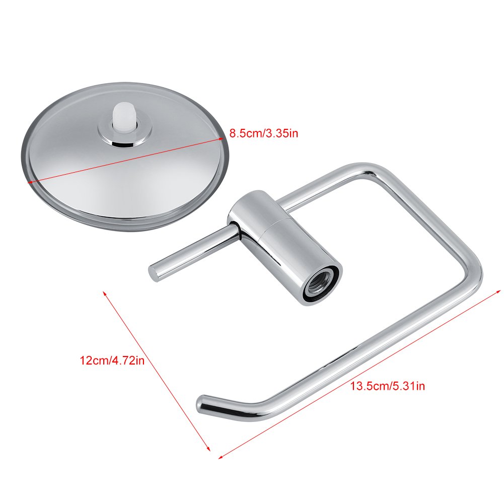 Stainless Steel Toilet Paper Holder with Strong Suction - Bathroom & Kitchen Tissue Towel Storage Rack - Perfect for Small Spaces, RVs, and Apartments