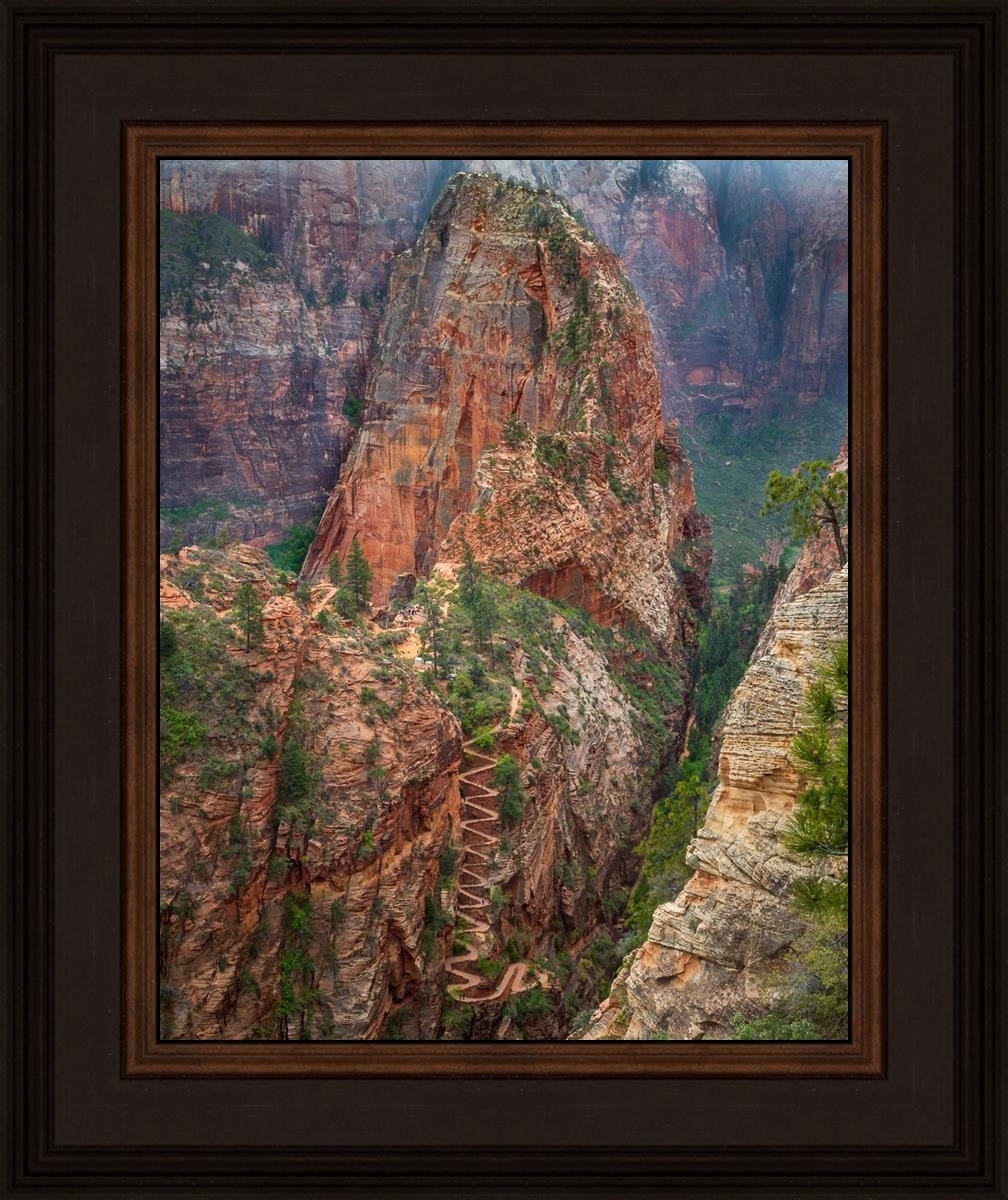 Angels Landing by Julie Kerr - Stunning Landscape Art Print for Home & Office Decor | Perfect for Living Rooms, Bedrooms, and Gifts
