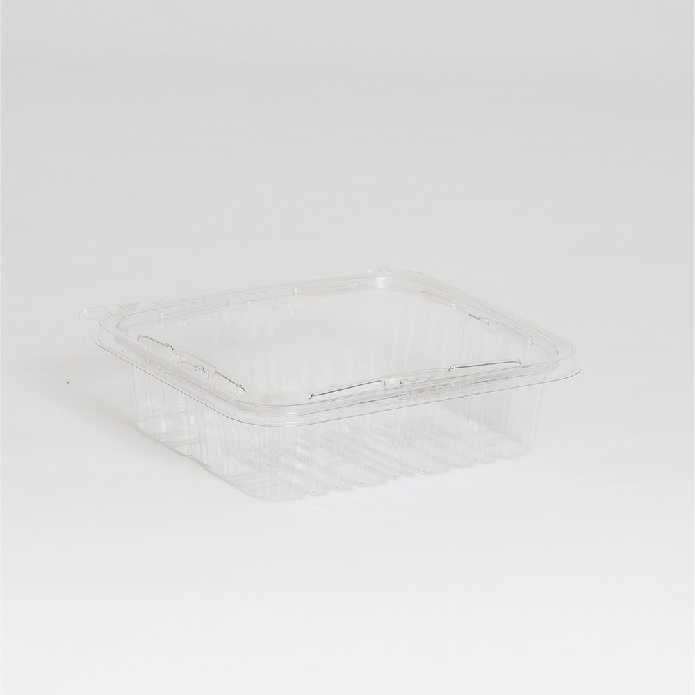 48 oz Clear Hinged Plastic Food Storage Container with Tamper-Evident Lid - 150 Count Bulk Pack | Ideal for Meal Prep, Restaurant Takeout & Commercial Kitchen Use