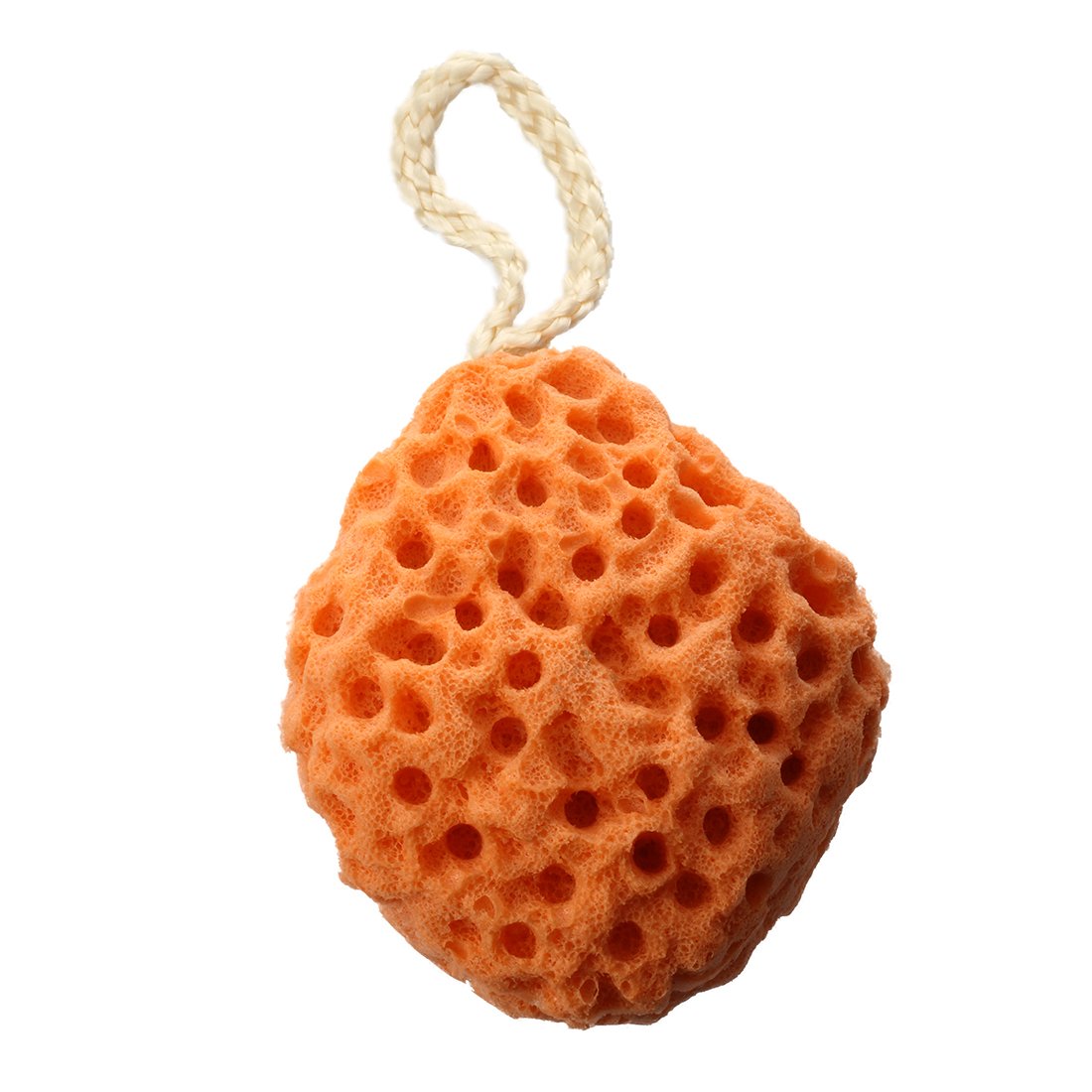 YUMIN Orange Bath Shower Cleaning Sponge - Exfoliating Scrubber for Body & Skin - Non-Slip Bathroom Scrub Brush (Pack of 2) - Perfect for Shower, Bathtub, and Tile Cleaning