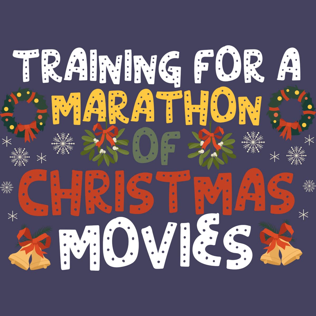 Design By Humans Women's Marathon Christmas Movies Racerback Tank Top - Workout & Lounge Wear for Fitness & Holiday Comfort