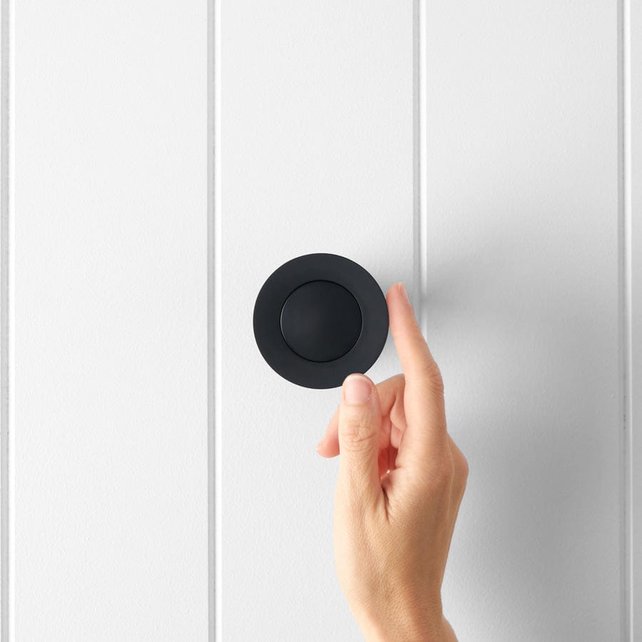 Black Matte Pop Up Waste Drain with No Overflow - Perfect for Bathroom Sink, Bathtub, and Shower Drain Installation